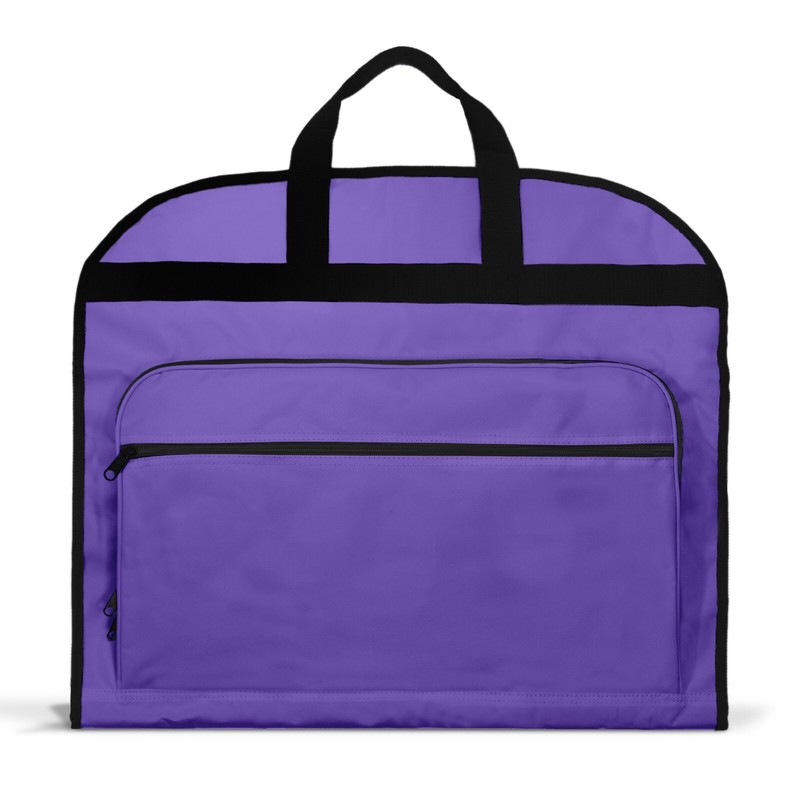 39″ Business Garment Bag Cover Suits Dresses Clothing Foldable Pockets Purple