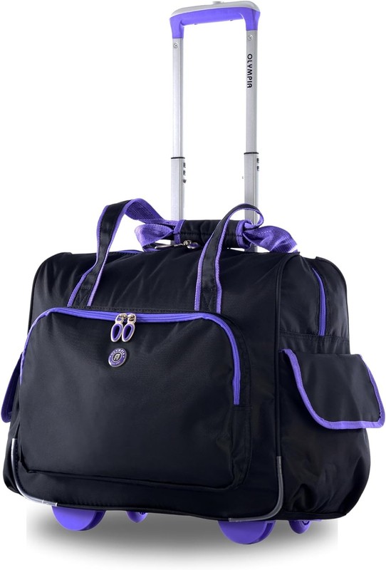 Deluxe Lightweight Overnight Case with Wheels and Retractable Handle