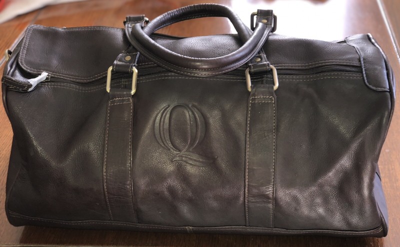 Clava Simple Leather Gym Duffle Shoulder Top Handle Traveling Bag 19”x10”x10”