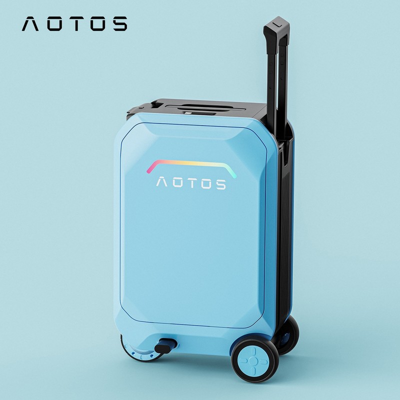🧳20'' Smart Rideable Suitcase 31L Electric Luggage Scooter For Travel ^APP Blue