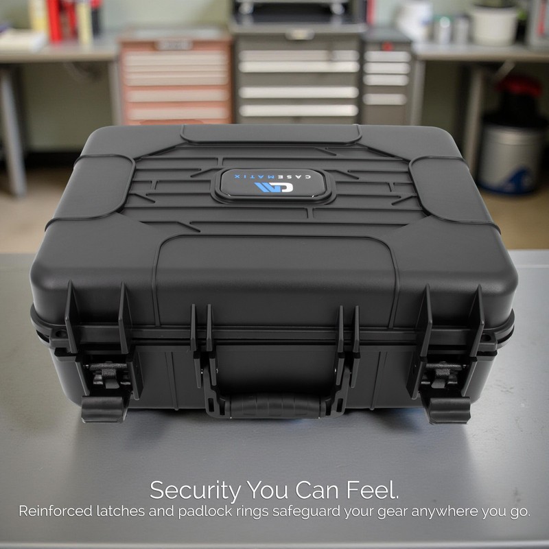 CASEMATIX 16” Hard Shell Case with Customizable Foam for Electronics & Tools gallery