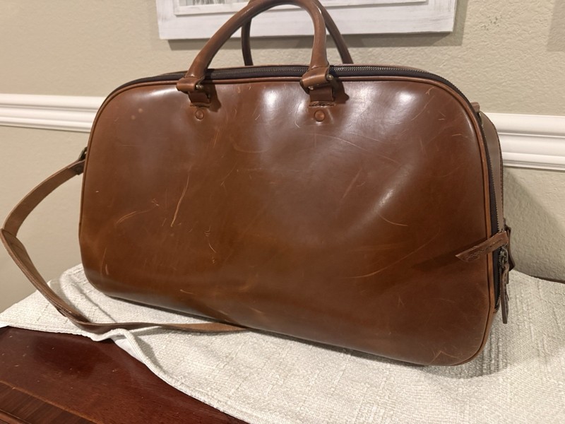 Satchel & Page Weekender Bag Italian Leather Travel MSRP $685