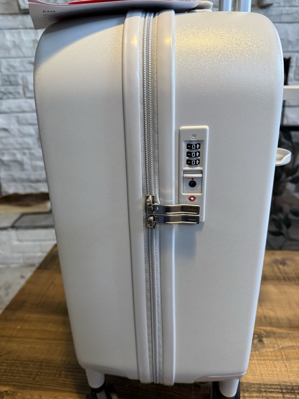 Mixi Carry On 20 Inch Spinner Luggage Front Opening Cup Holder New Smoke White gallery