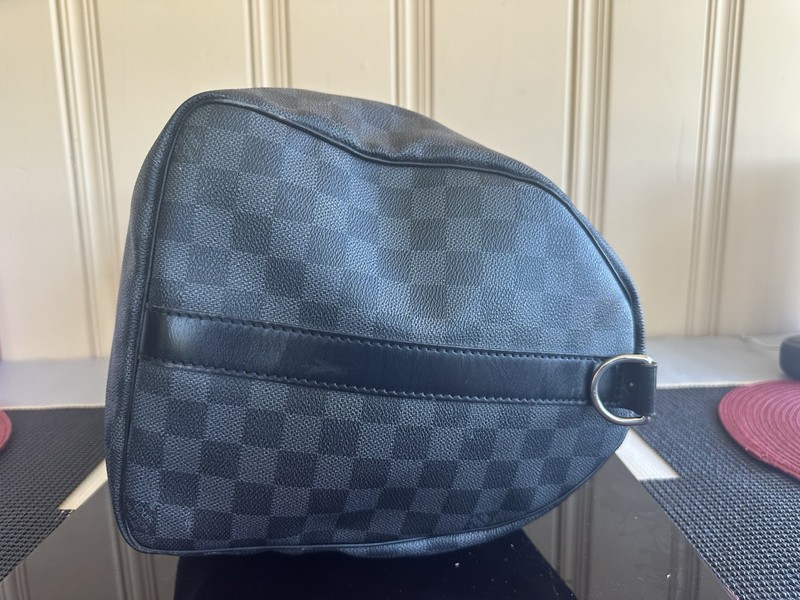 Louis Vuitton Damier Graphite Checked Leather Duffle Bag 45, Shoulder Strap gallery