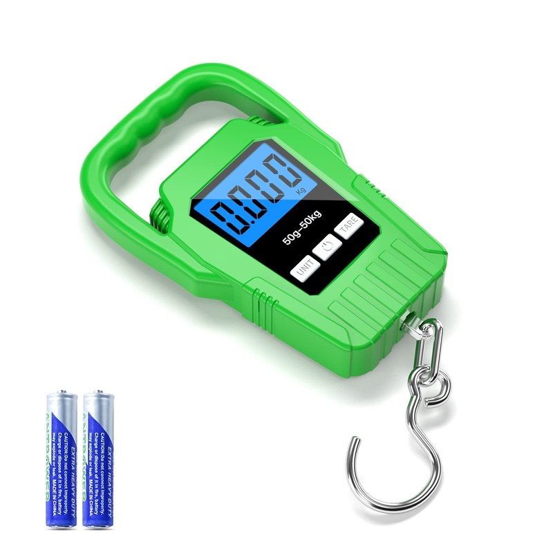 SKEAP Digital Fish Scale Hanging Scale Fishing Scale,110lb/50kg Luggage Scale…
