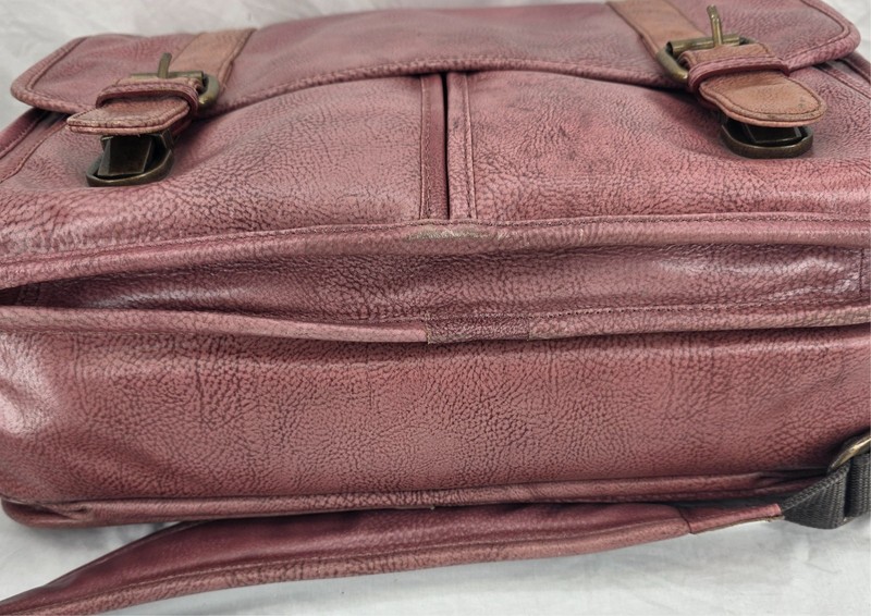 Wilsons Leather Pink Carrying Removable Shoulder Strap Briefcase Messenger Bag gallery