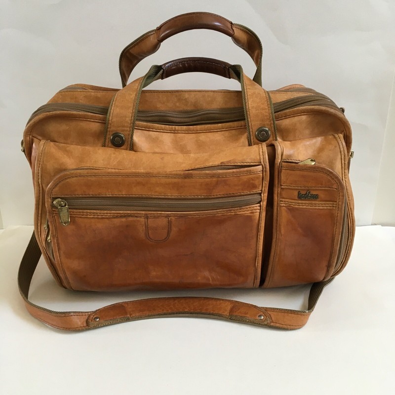VTG Hartmann Expandable Leather Luggage Carry On Laptop Shoulder Messenger Bag