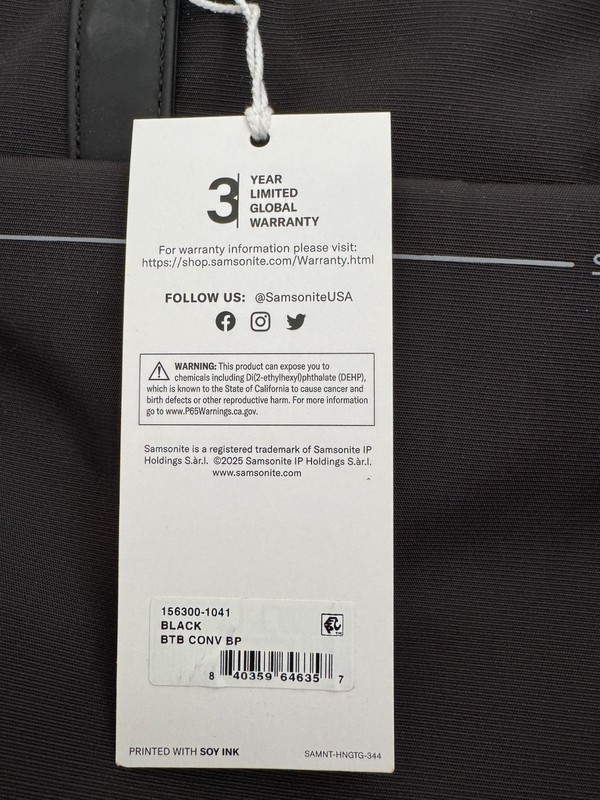 Samsonite Better Than Basic Convertible Backpack Pockets Laptop Travel Black New gallery