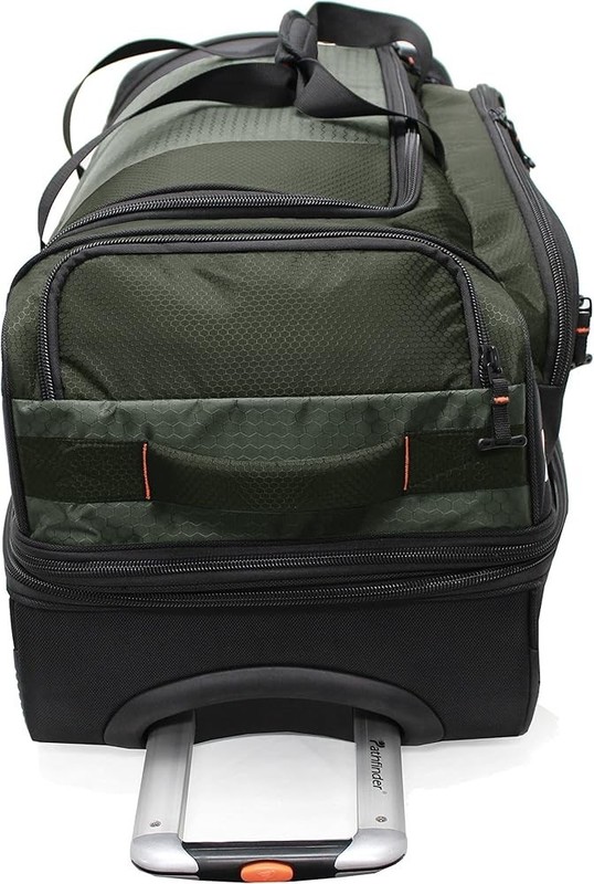 Pathfinder Gear 32 Inch Rolling Drop Bottom Duffel, Olive 32"L x 14"W x 15"H gallery