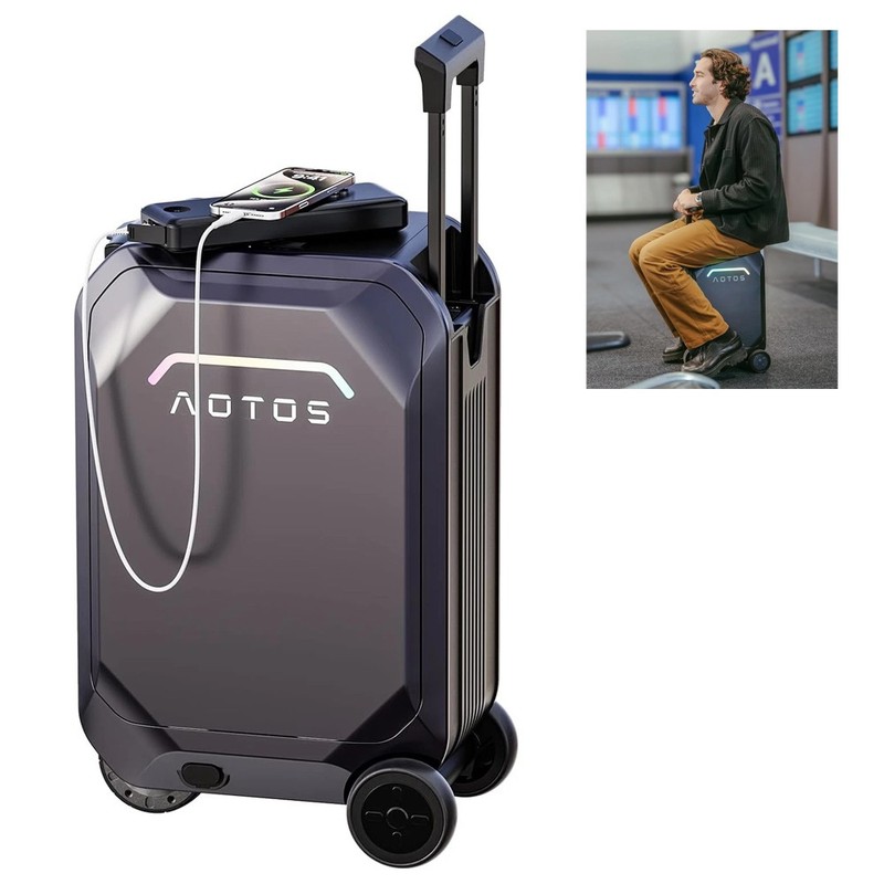 20 Inch Smart Rideable Electric Suitcase Motorised Travel Cabin Bag Power Bank