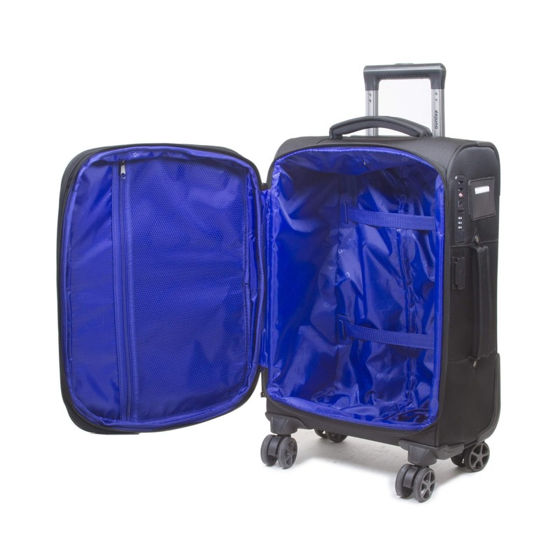 Dejuno Executive New Generation Spinner Luggage USB Port, Black, 3-Piece Set gallery