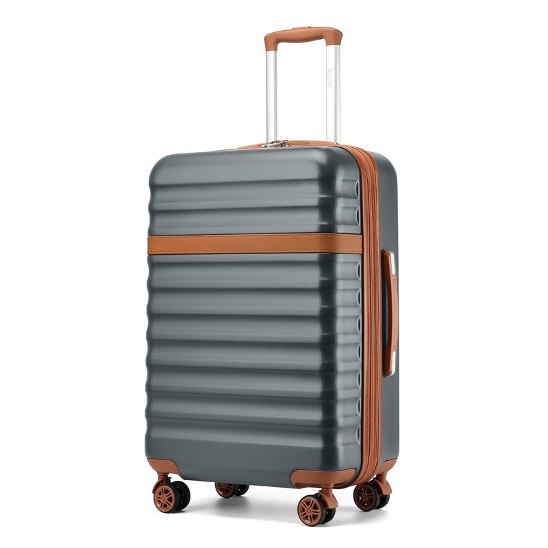 Medium Sized Checked Luggage, 24 Inch Expandable with Spinner Wheels, TSA Loc…