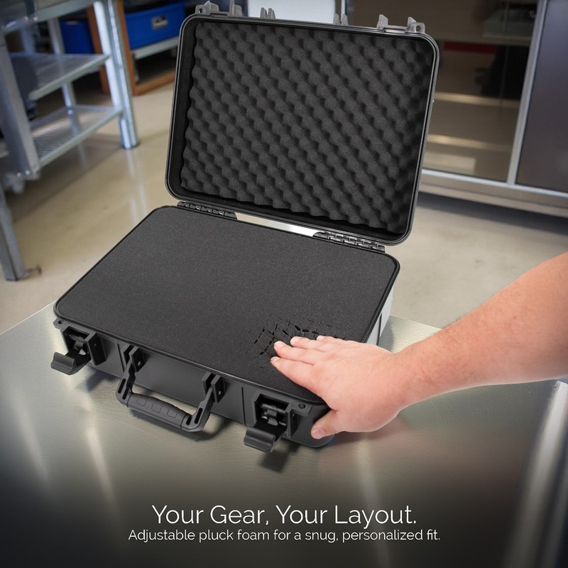 CASEMATIX 16” Hard Shell Case with Customizable Foam for Electronics & Tools gallery