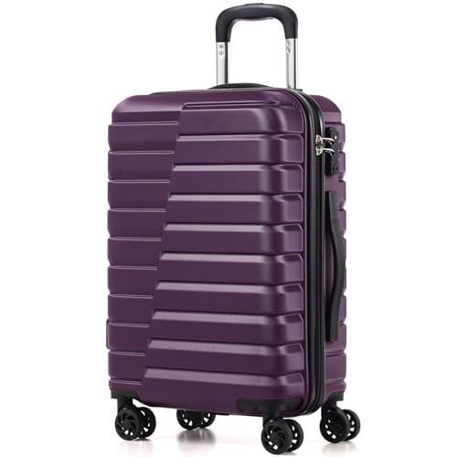 20-Inch Small Carry on Hardside PC+ABS Spinner TSA Lock Small(20in) purple