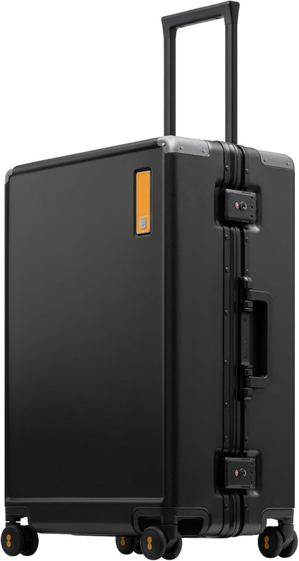 LEVEL8 Zipperless Checked Luggage Aluminum Frame 24 Inch