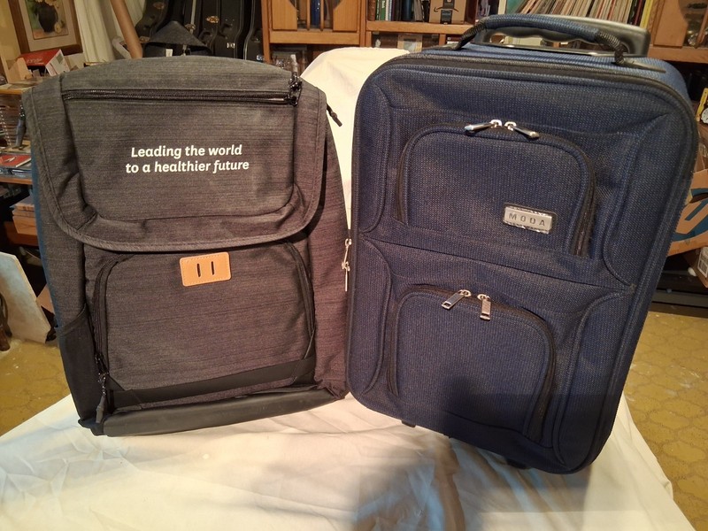 Carry on Backpack & Compact Roller Luggage Pack / Combo