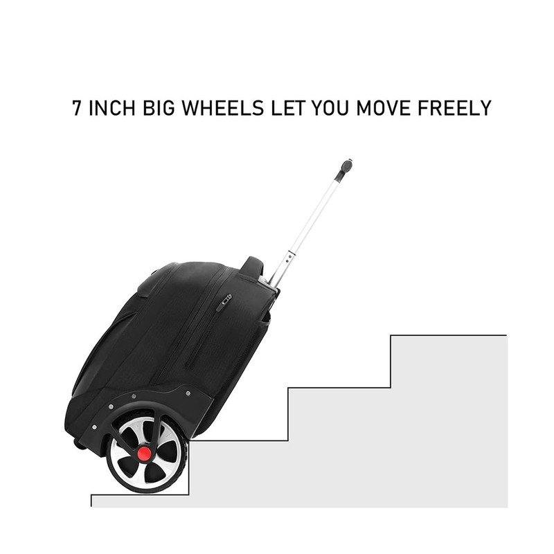 Waterproof Rolling Backpack, Backpack with Wheels for Business and Travel Com... gallery