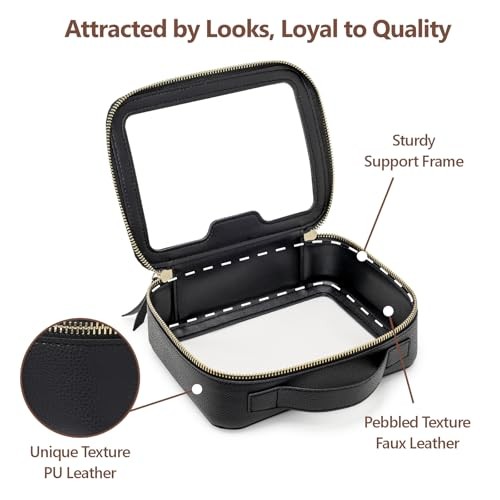 Clear Makeup Bag - TSA Structured Stylist (Medium - Hard Frame) 1 Medium Black gallery