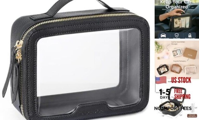 Clear Makeup Bag – TSA Structured Stylist (Medium – Hard Frame) 1 Medium Black