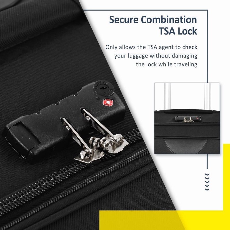 Softside 3 Piece Set Suitcase Upright Spinner Luggage Set w/ TSA Lock Multicolor gallery