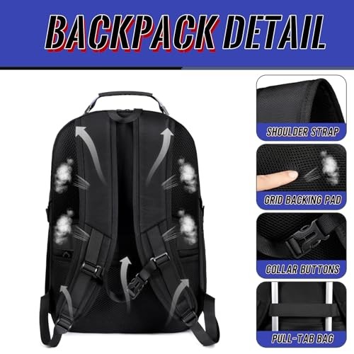 Extra Large Laptop Backpack with 18.4 Inch（22"*15"*10"） Blue gallery