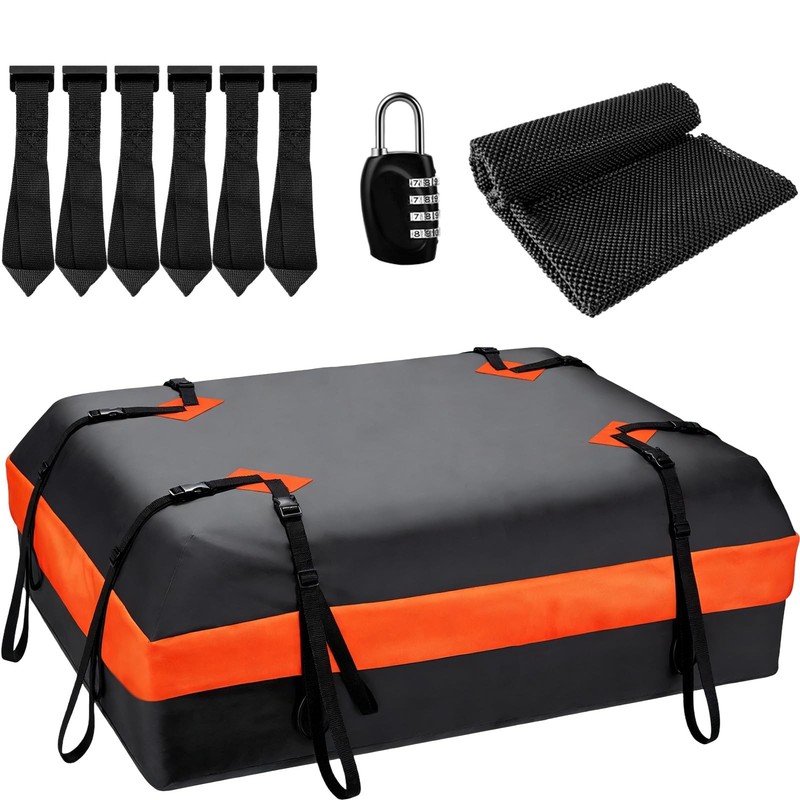15 Cubic Premium Rooftop Cargo Carrier, Waterproof Car Roof Bag for All Cars ...