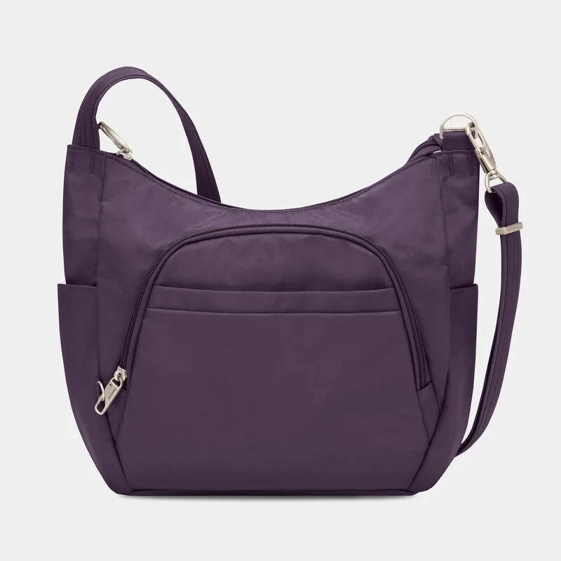Travelon Anti-Theft Classic Crossbody Bucket Bag – Purple