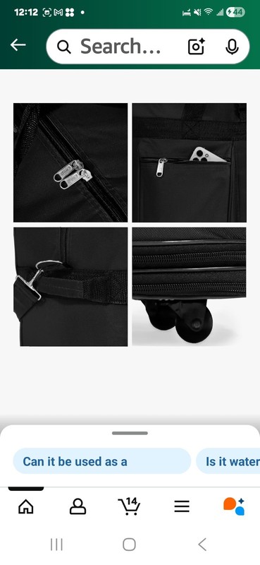Expandable 3 Bags In One Black Color New With Tags 6 Wheels Spinner Tsa Lock... gallery