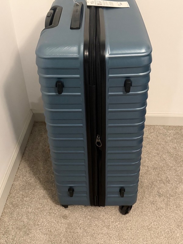 Samsonite Elemental Blue Large Checked Spinner Suitcase TSA Expandable Luggage gallery