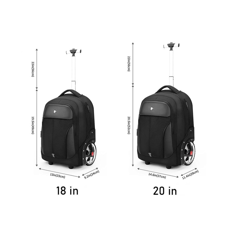 Waterproof Rolling Backpack, Backpack with Wheels for Business and Travel Com... gallery