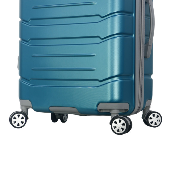 Olympia USA Denmark Plus Expandable Hardcase Mid-Size Suitcase (Teal, 26") gallery