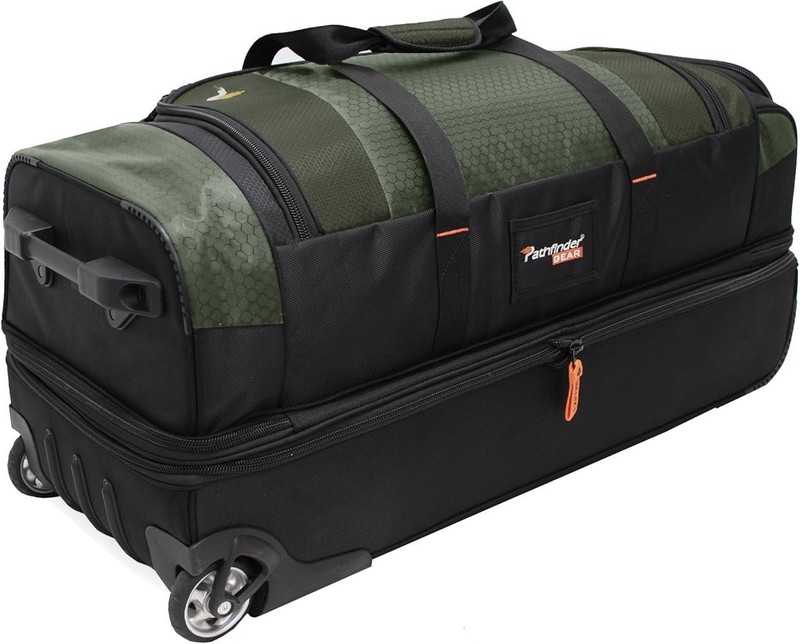 Pathfinder Gear 32 Inch Rolling Drop Bottom Duffel, Olive 32"L x 14"W x 15"H gallery
