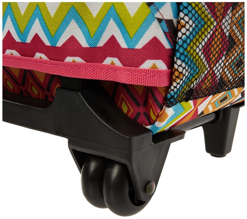 Rockland Double Handle Rolling Backpack, Tribal, 17-Inch gallery