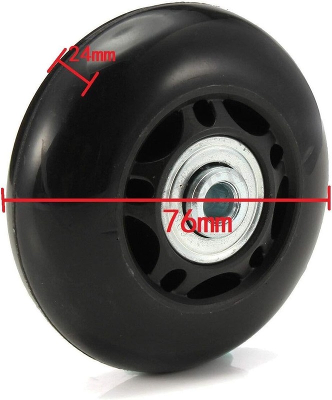 Versatile 2.95” Replacement Wheels for Suitcases & Inline Skates - Heavy Duty gallery