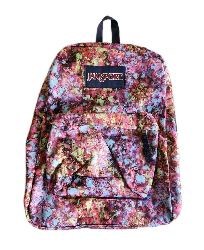 JanSport Superbreak Student Backpack, Multi Flower Exposed, New