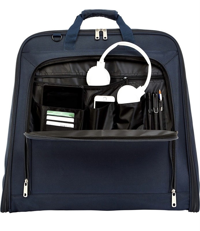 Amazon Basics Garment Bag - Navy Blue, 40-Inch gallery