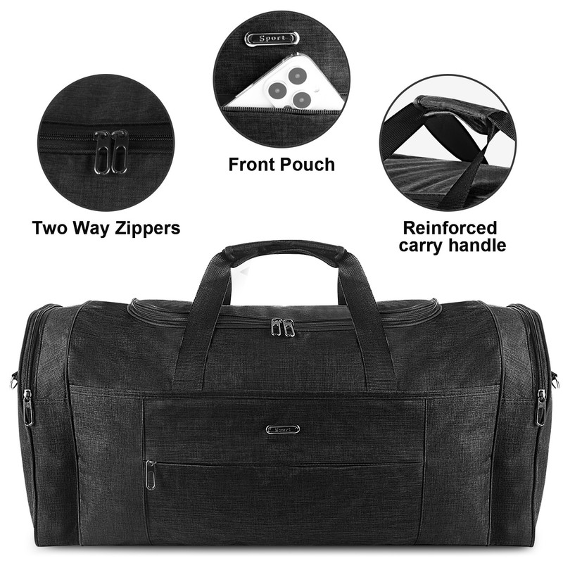 70L Travel Duffel Bags Overnight Bags Gym Bag Carry on Weekender Workout Large gallery