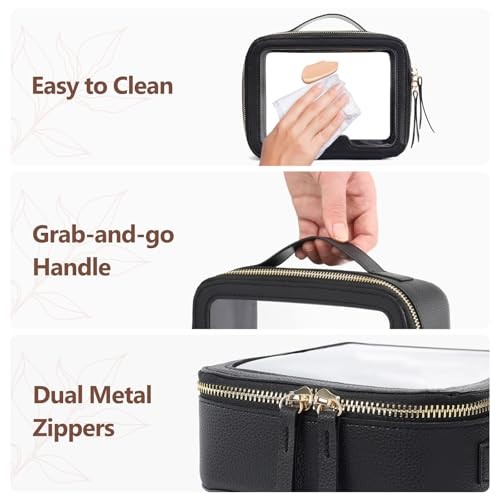 Clear Makeup Bag - TSA Structured Stylist (Medium - Hard Frame) 1 Medium Black gallery