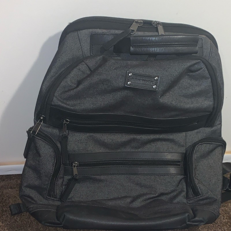Renwick Black Backpack Adjustable Straps Multiple Compartments