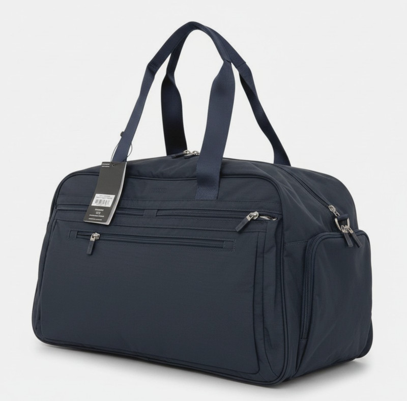 Baggallini Weekender Expandable Navy Duffel Bag NWT
