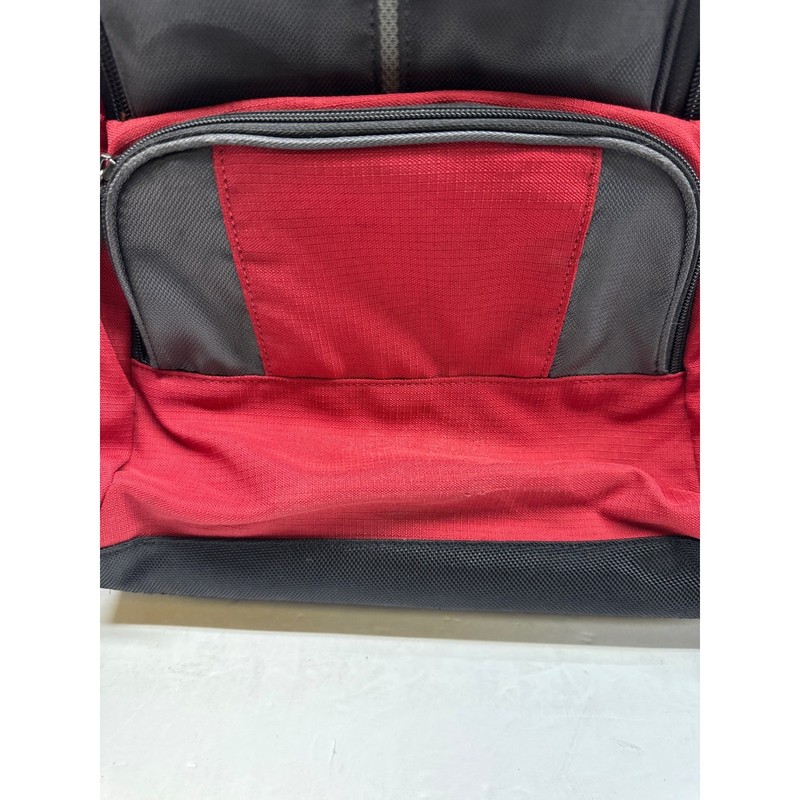 Samsonite 1910 Backpack Red Gray Multi-Pocket Laptop Travel Bag Mens Womens gallery