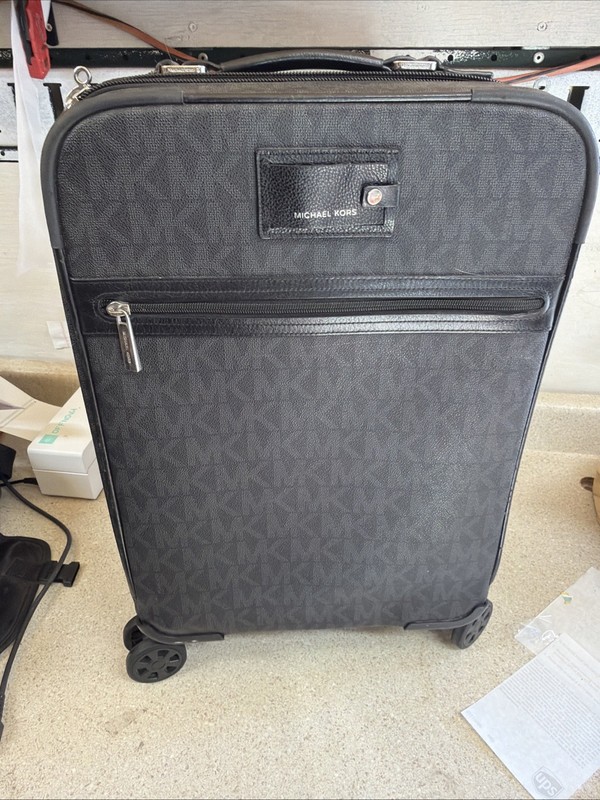 Michael Kors Women Men Small Travel Trolley Carry-on Suitcase Luggage Black Trip