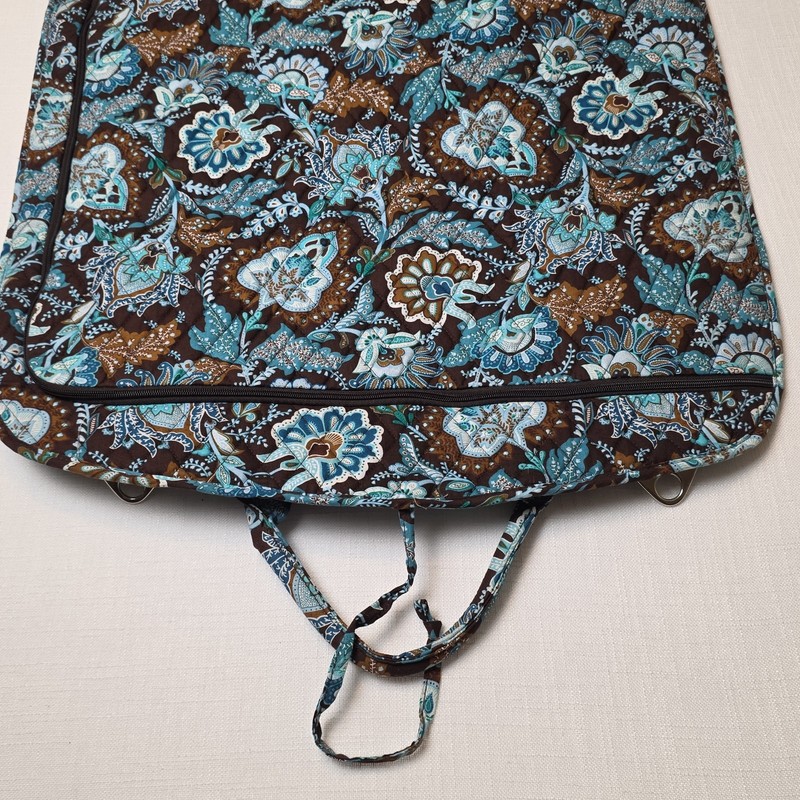 Vera Bradley Java Blue Quilted Hanging Garment Bag NWOT gallery