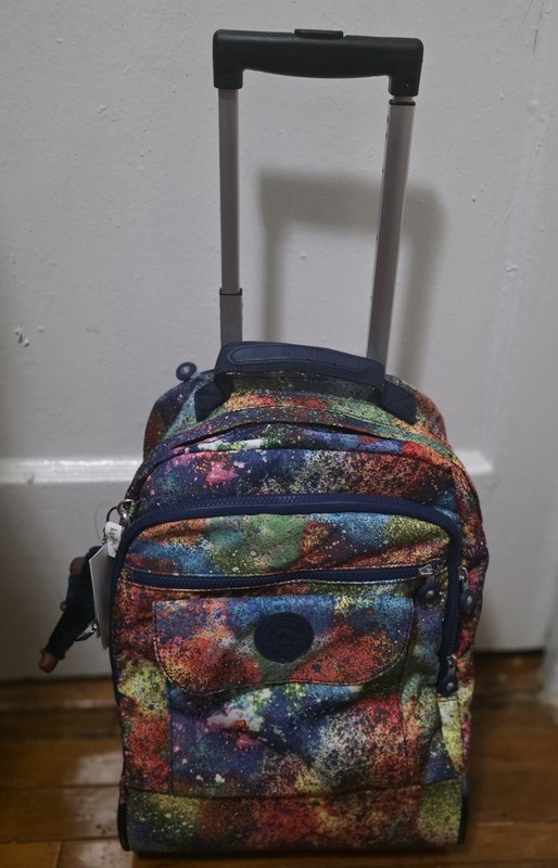 Kipling Multicolor Wheeled Backpack Large Capacity Durable Abstract Pattern gallery