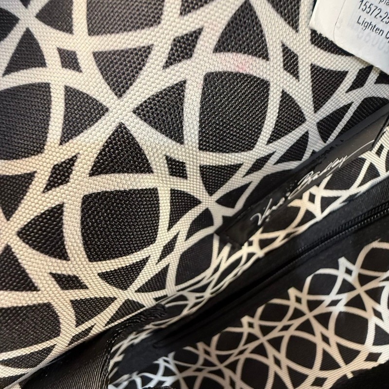 Vera Bradley Lighten Up Travel Duffel, Black White Geo, NWT Shoulder Strap, Zip gallery