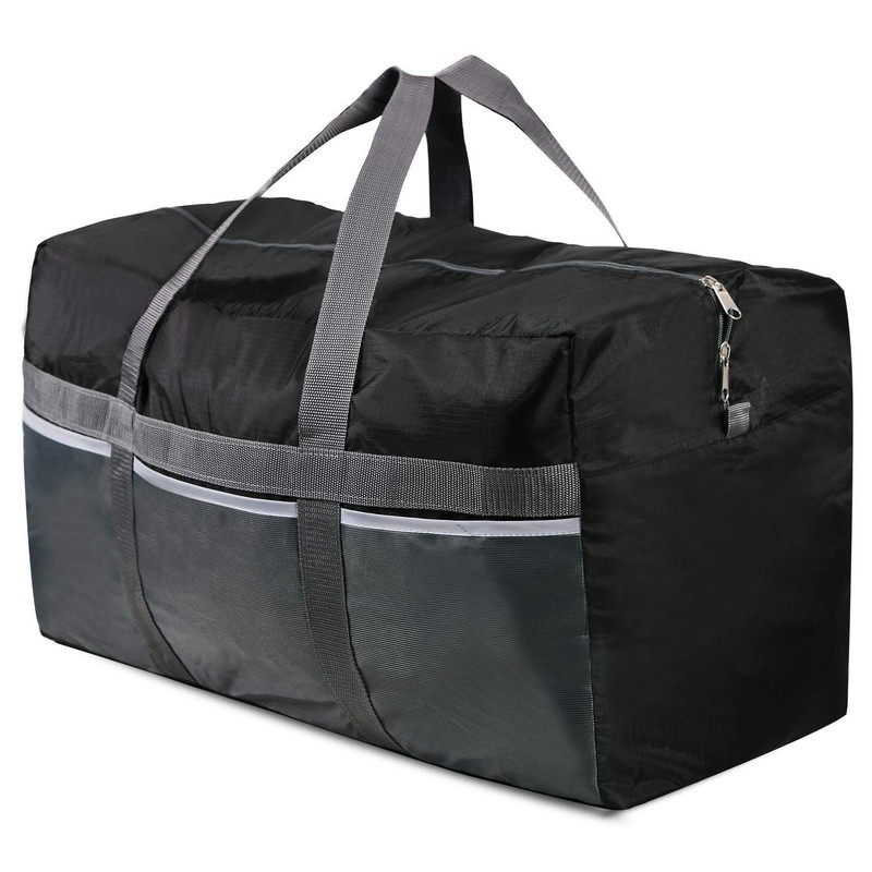 Extra Large Duffle Bag 96L Lightweight Water Resistant Travel Foldable Black