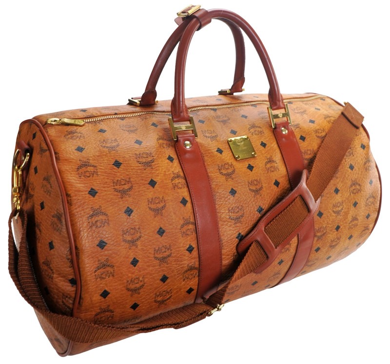 Authentic MCM Visetos Monogram Duffle Weekender Tavel Bag + Strap Germany gallery