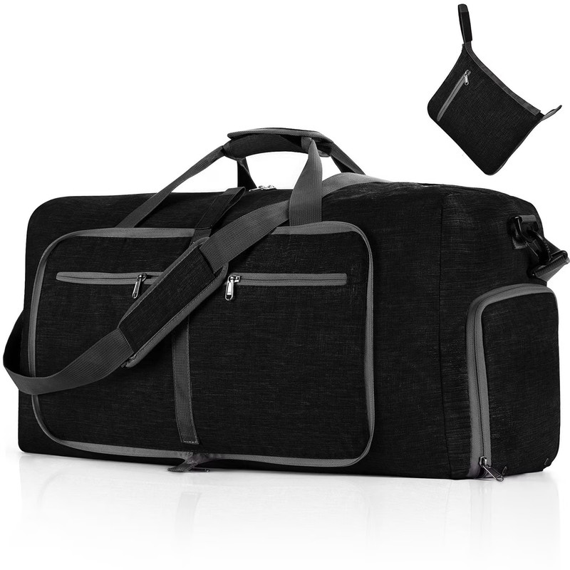 115L/85L/65L Large Duffle Bag, Foldable Travel Gym Bag with Shoe Compartment, Li