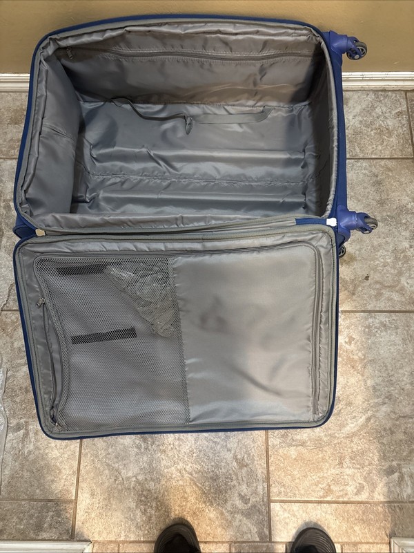 Samsonite Blue Ripstop Wheeled Rolling Large Suitcase Luggage gallery