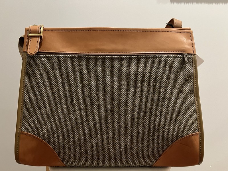 NWT! Vintage Hartmann Luggage Tweed Leather Trim Weekender Classic Carry-On Bag gallery